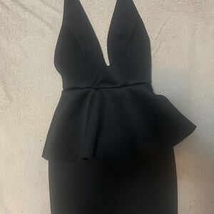 Glamine Solid Black Backless Ruched Sleeveless Dress - Charlotte Russe